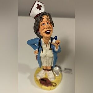 Two Vintage Russ Berrie Hand Painted Figurines